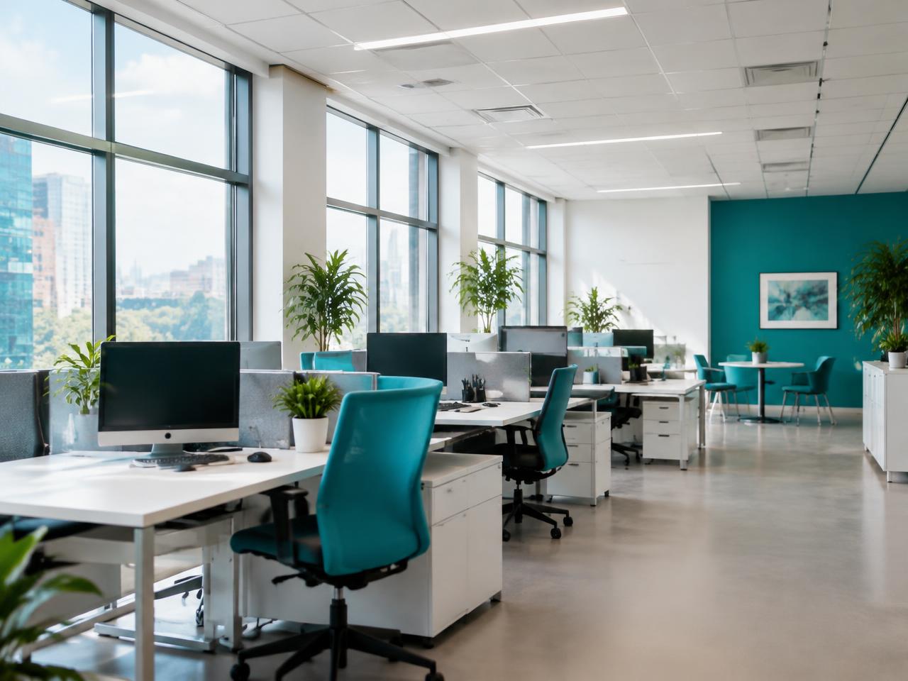 Clean office workspace